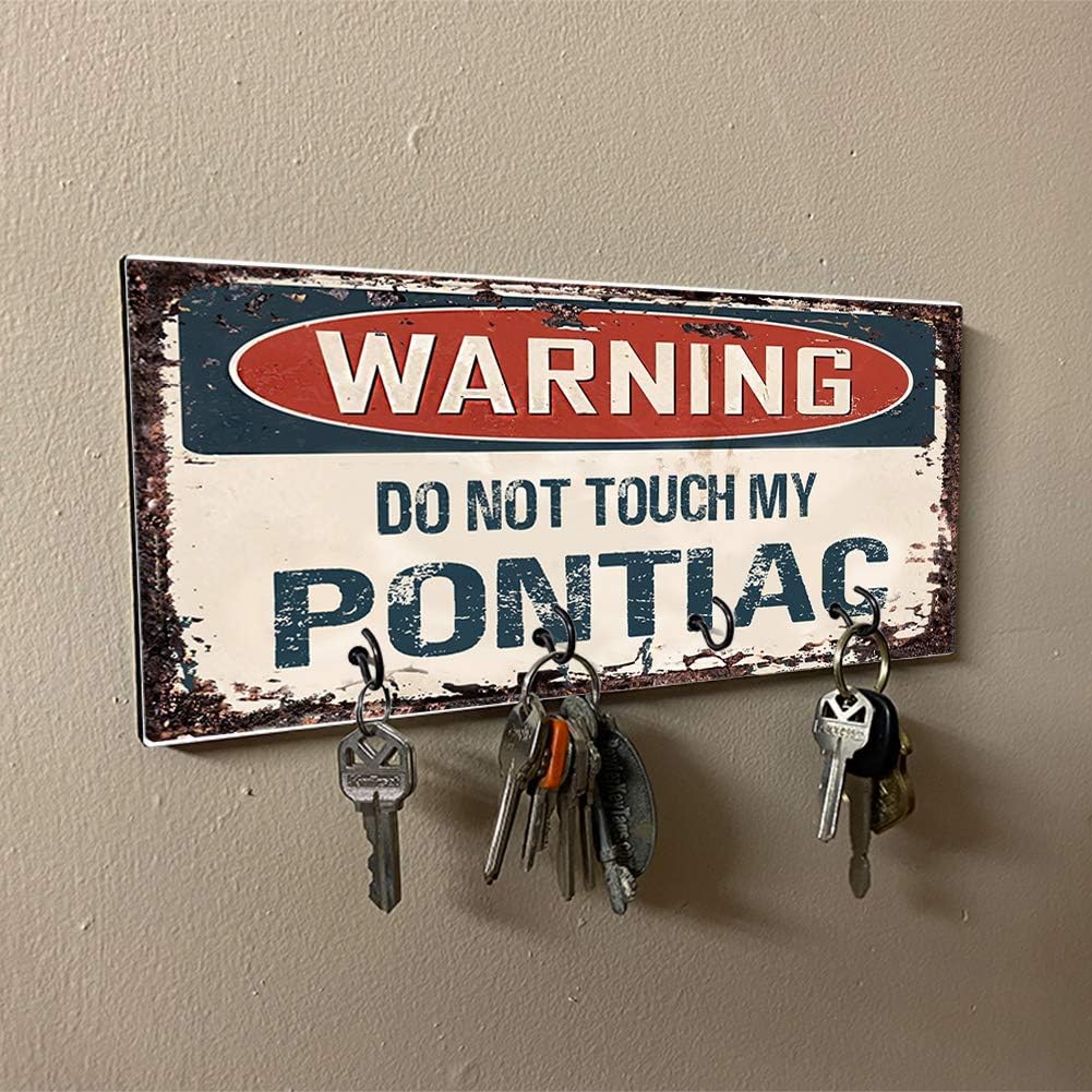 Brotherhood Compatible with Warning Do Not Touch My Rusty Grunge Old Antique Design Key Hanger Organizer Wall Mount Rack for Holders The Home Keys Ring Decorative Hangers Decor Hook Holder