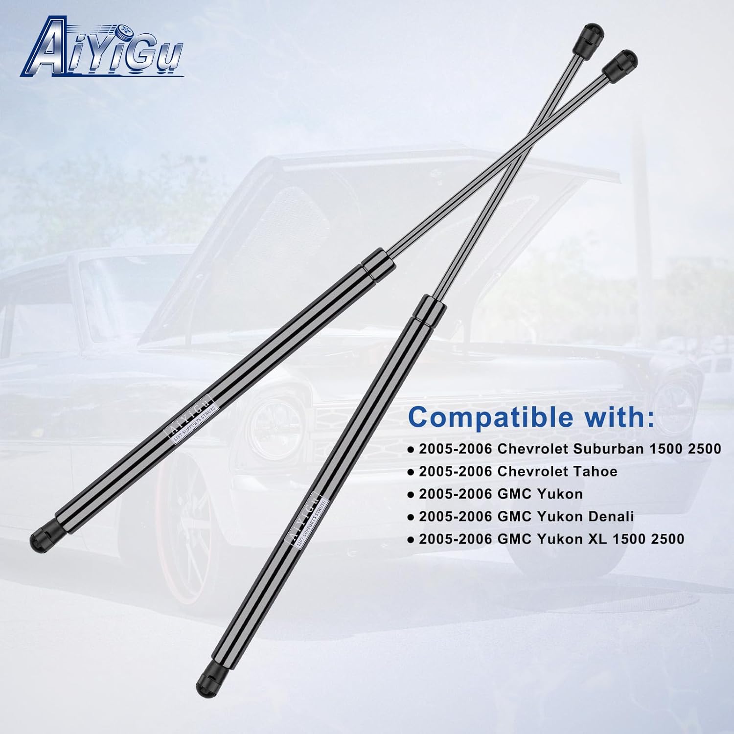 6151 Rear Hatch Shocks Struts Lift gate Supports Gas Springs Compatible with 2005 2006 Chevrolet Tahoe/Suburban 1500 2500, 2005 2006 GMC Yukon/Denali/XL, Pack of 2 PCS,Replace SG230068