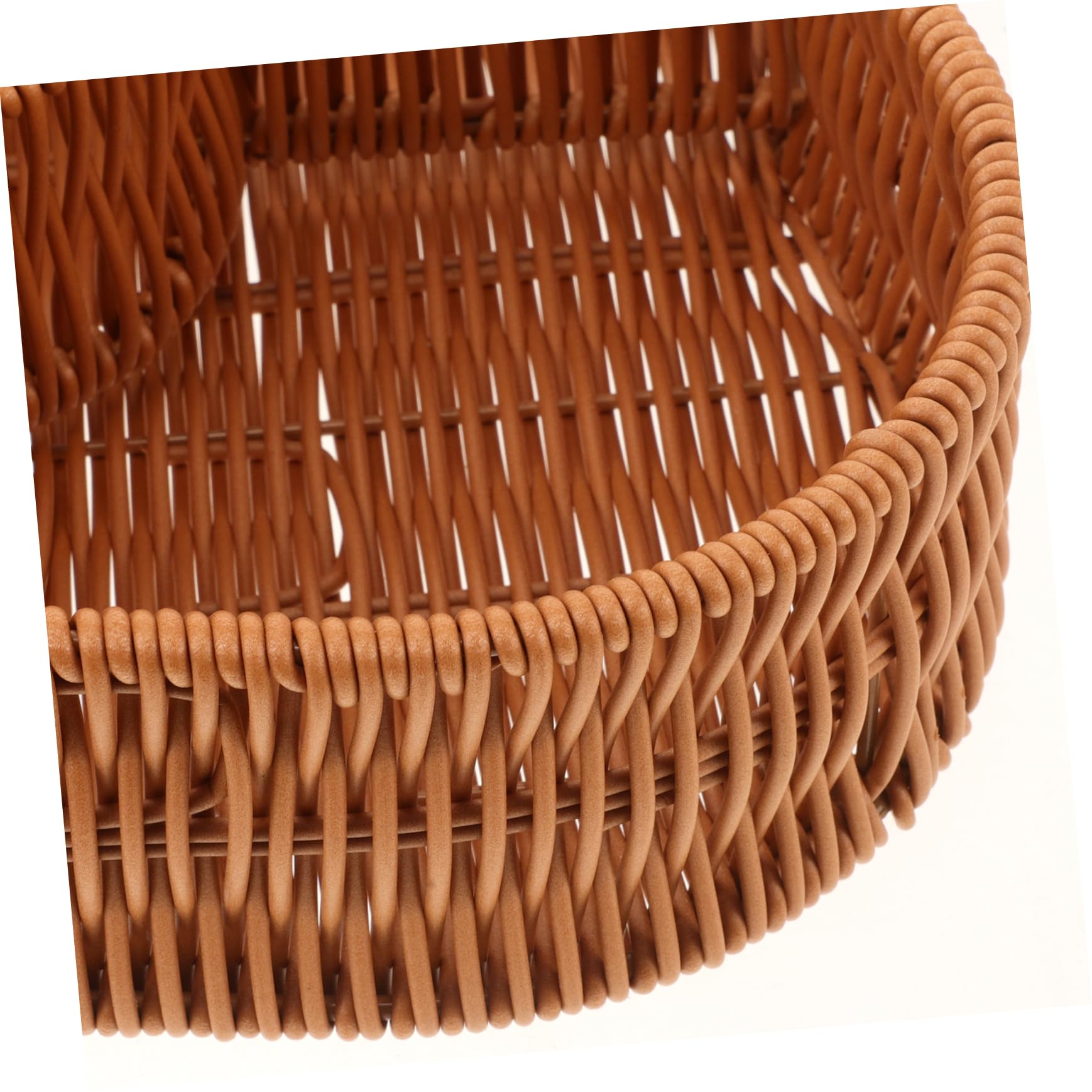 Cabilock Cesta Tejida de Plástico para Frutas Separadores, Estilo Rústico | Uso Doméstico en Salón y Mesa Auxiliar, Solución de Almacenaje Multifunción, para Alimento y Decoración