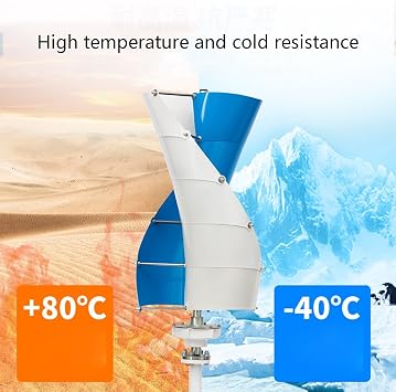 3KW Wind Turbine Generator Kit 12V 24v 48v 96v 120v Free Energy Windmill Vertical Axis Wind Turbine Generator + Intelligent Controller + 2*100W Solar Panel Home Three Phase Generator Maglev(12V)