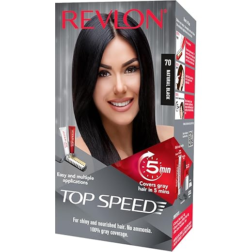Revlon Speed Black Hair Color 5 Minutes - 100 Grey Coverage
