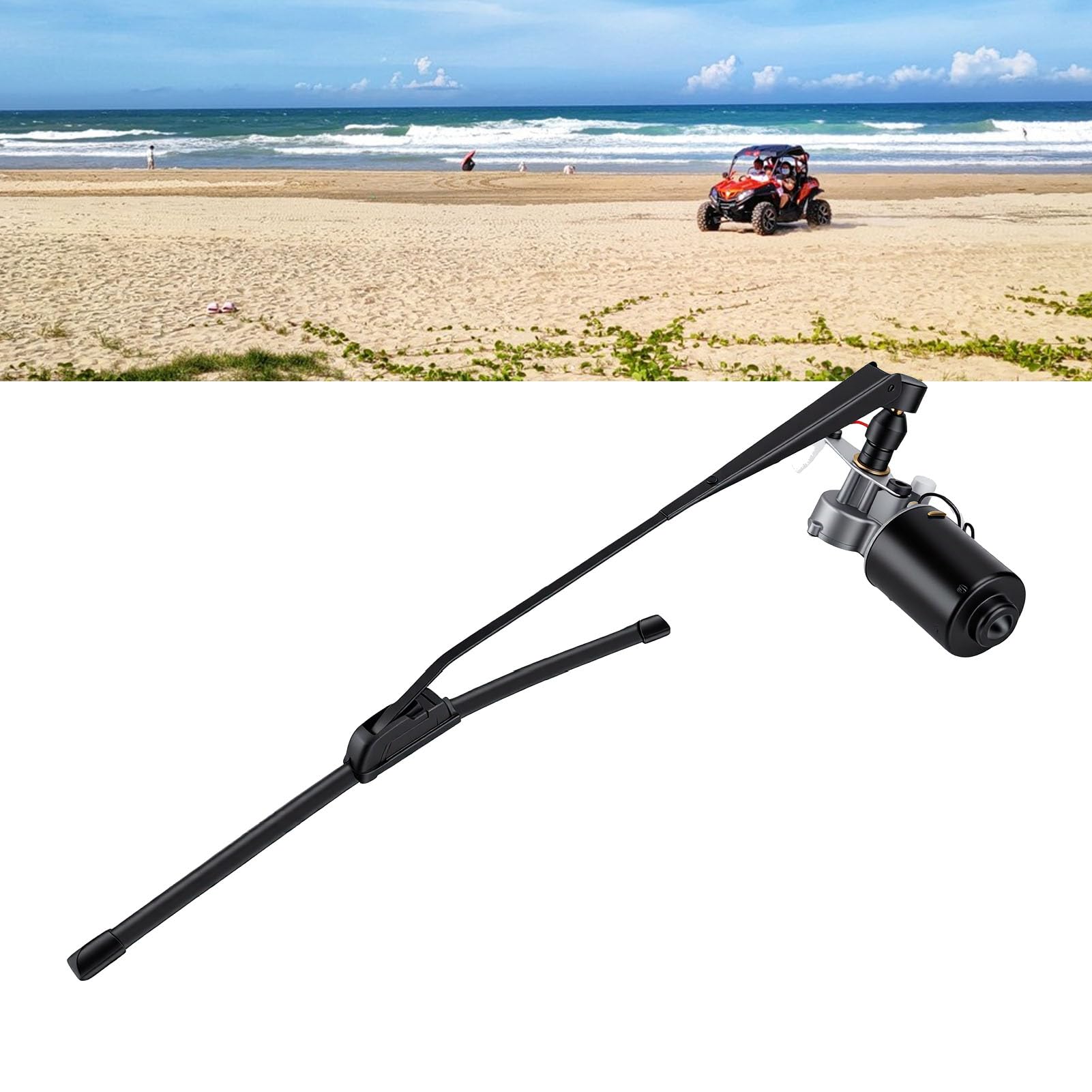 Kit de Limpiaparabrisas Eléctrico Universal para UTV, con Escobilla de