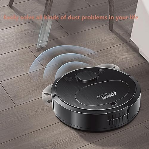 Miniatura 6 de Robot Aspirador Robot Aspiradora y Trapeador, Robot de vacío Trapeador Avanzado Evitar Obstáculos (Negro) sdjqr