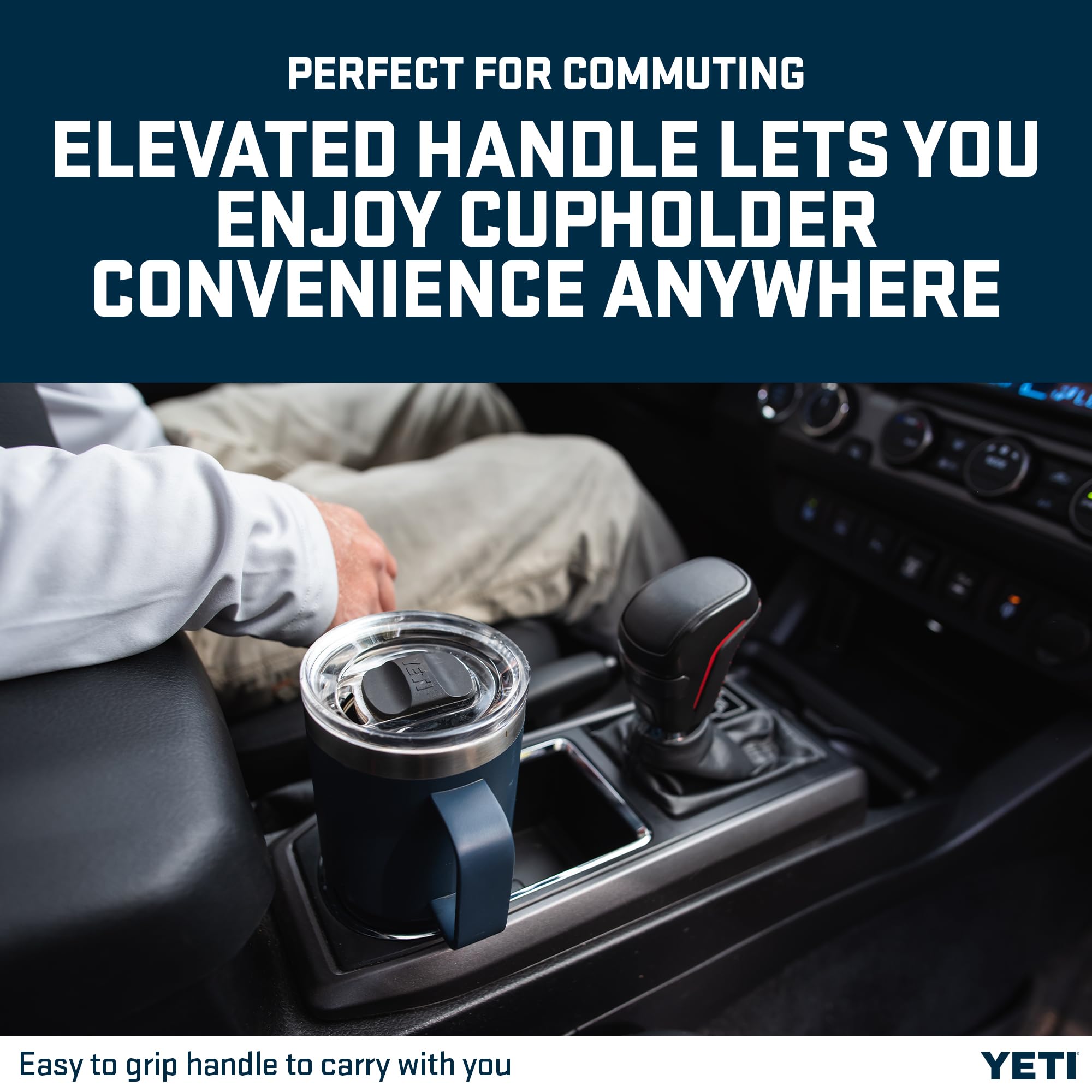 YETI Rambler Travel Mug, Stainless Steel Vacuum Insulated Mug with Stronghold Lid, Black, 20 oz (591 ml)