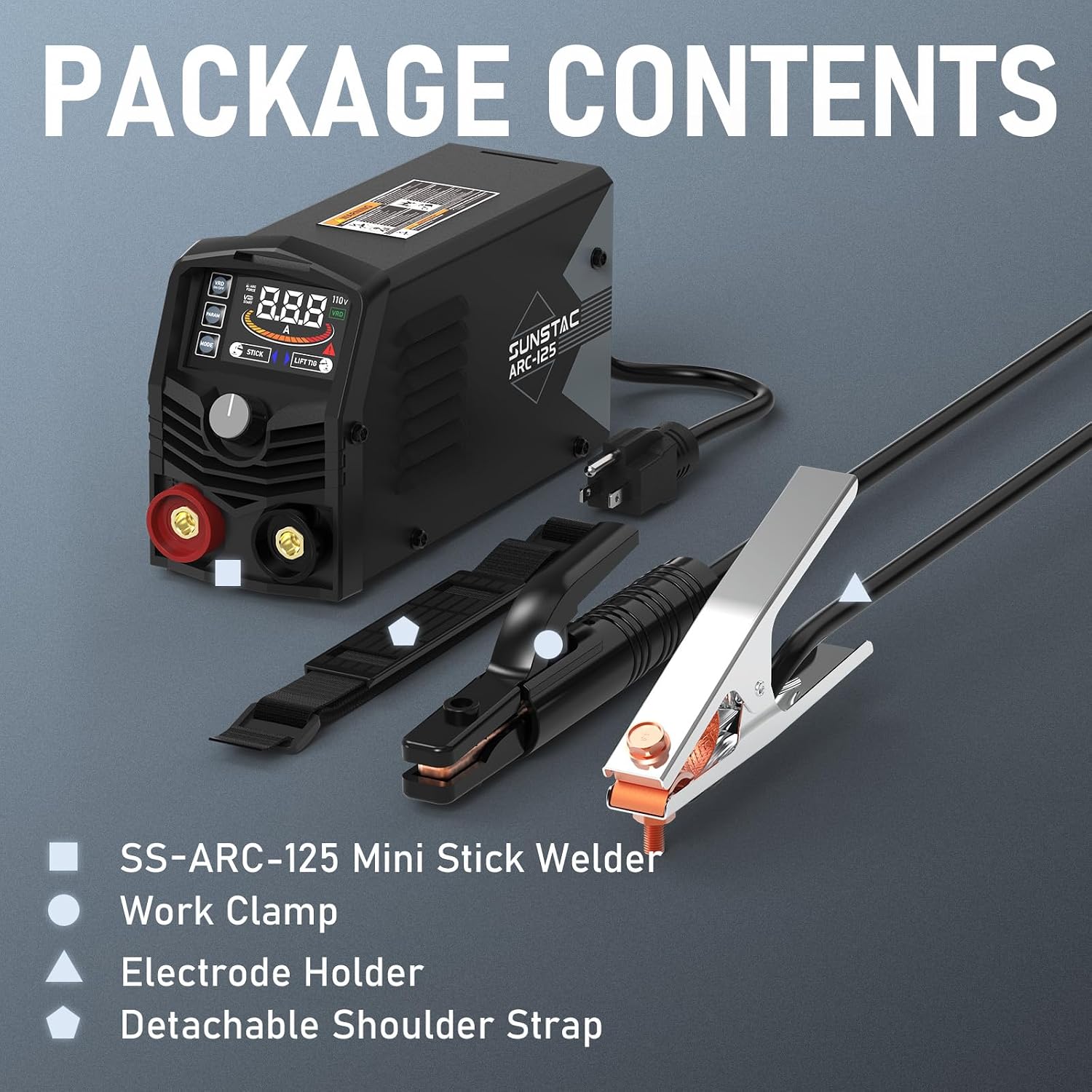 Sunstac 125A Mini Stick Welder, 110V Portable Design