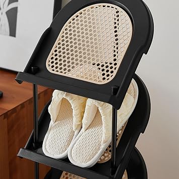 Compact Multi Shoe Storage Rack for Entryway and Dorm Use Thin Angled Entryway Dorm Narrow Cabinet