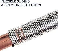 Vista 7 de Protector de Línea de Freno de 3/16 Pulgadas - 16 Pies Resorte Protector Galvanizado Premium de Acero Inoxidable - Escudo Anticorrosión de Grava