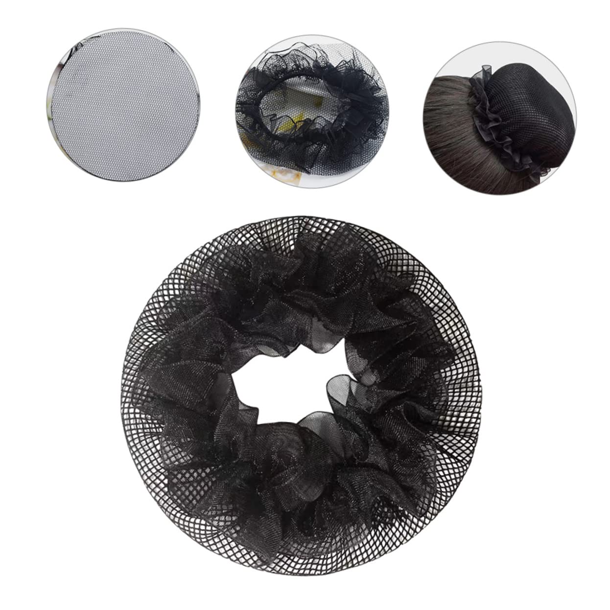 FRCOLOR 60 Stück Unsichtbare Netzabdeckung Für Haare Haarnetz Für Perücken Kinder-Haargummis Kinder-Haar-Accessoires Für Mädchen Haarnetze Haargummis Für Frauen