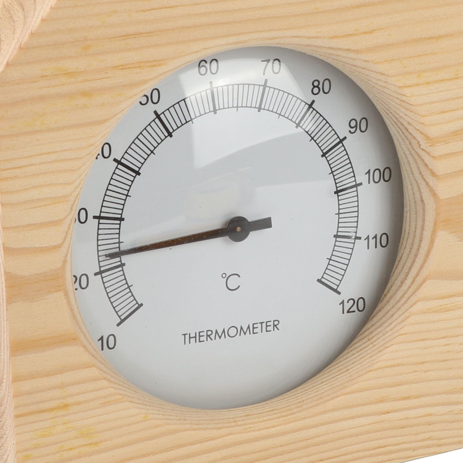 Termometr do sauny Vomeko Higrometr, 2 w 1 wewnętrzna drewniana sauna Higrotermograf Fahrenheita, miernik temperatury i wilgotności z podwójną tarczą,