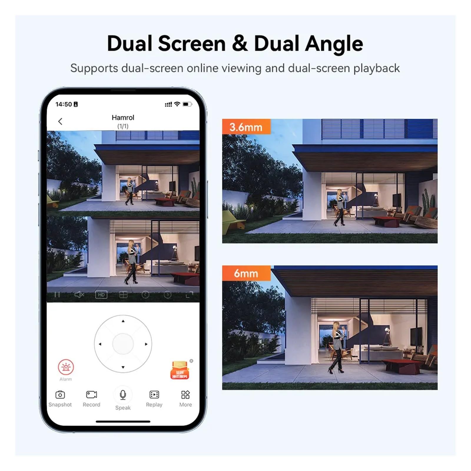 Caméra PTZ WiFi à Double Objectif 8MP 4K