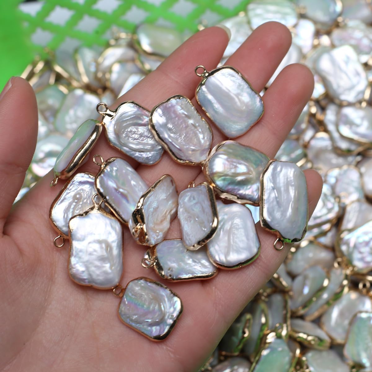 QSLLER 5pcs Natural Pearl Pendants Irregular Multiple Shapes Cultured Freshwater Baroque Pearl Charms for Jewelry Making Gift - Image 4