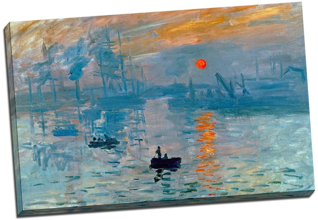 Claude Monet Sunrise Impression Canvas Print Picture Wall Art Large 30x20 Inches (76.2cm x 50.8cm)