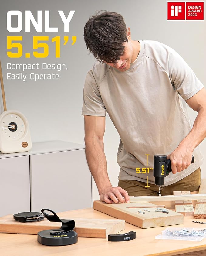 Taladro Atornillador Inalámbrico Fanttik K2 Ultra 7.4V, 30 N.m, 1250 RPM miniatura 7