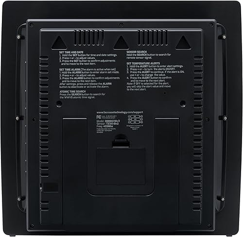 Miniatura 4 de La Crosse Technology BBB86118-INT Reloj digital atómico curvo con fase lunar y temperatura