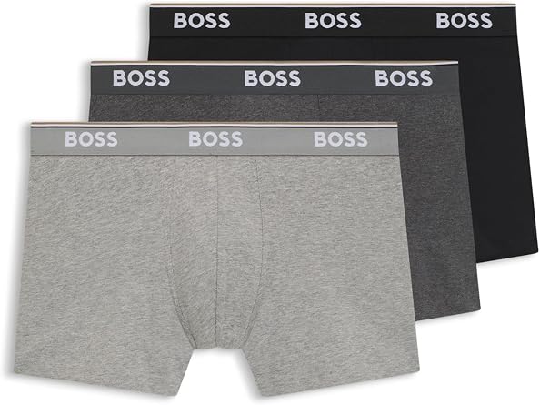 BOSS Herren BoxerBr 3P Power Dreierpack eng anliegende Boxershorts aus Stretch-Baumwolle