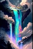 RMSGOZO 5D Fluorescent Waterfall Diamond Painting Kits - Above The Clouds Full Round Diamond Crystal Art Craft Kits for Adults and Kids, for Wall Decor & Store Decor Gifts (12 X 16 Inch)