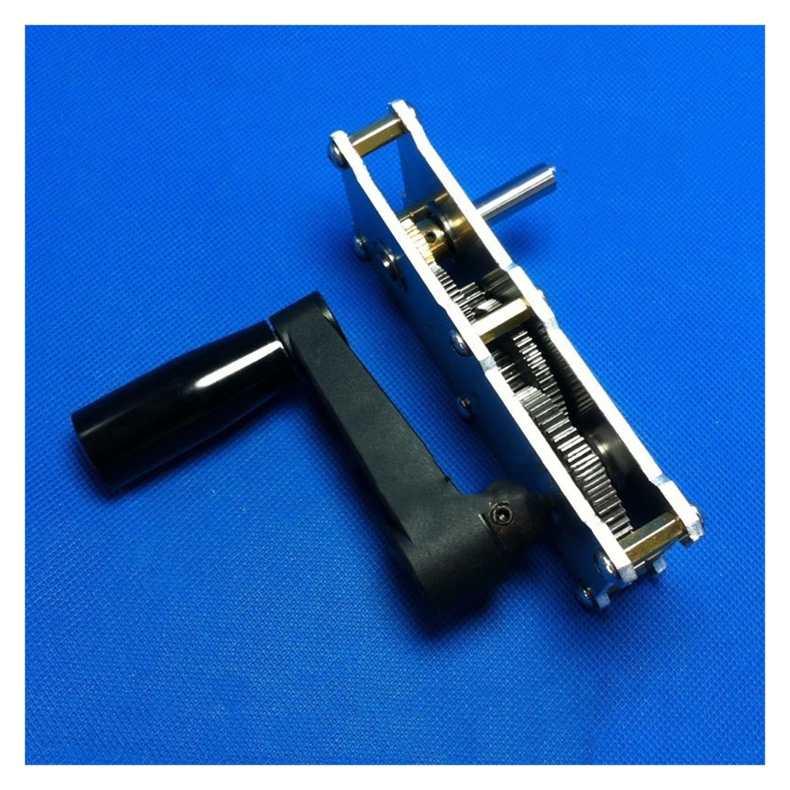 Dispositivo Riduttore completamente in metallo da 122x55x19mm, rapporto di velocità 1:28, albero di diametro 8mm, riduzione dell'aumento della velocità con manovella Sterzo a ingranaggi