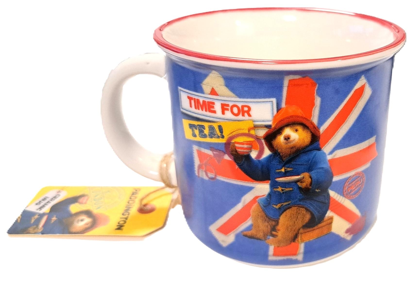 Elgate Paddington Bear Camping Mug Cup Union Jack Time for Tea Official Licenced Film Movie 3 Merchandise Souvenir