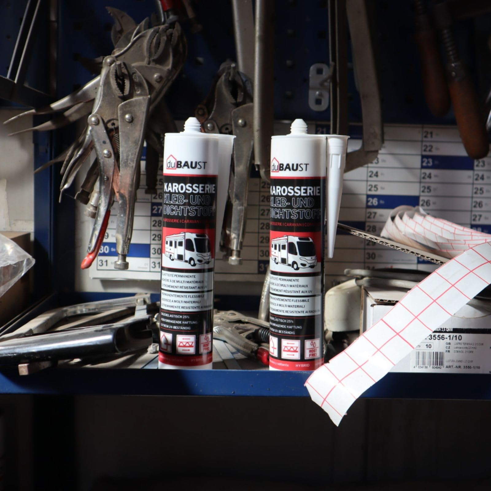 Adhesivo para carrocería, adhesivo de montaje, sellador para auto, autocaravana, interior + exterior, resistente a los rayos UV, adherencia en todas las superficies, adhesivo para caravana