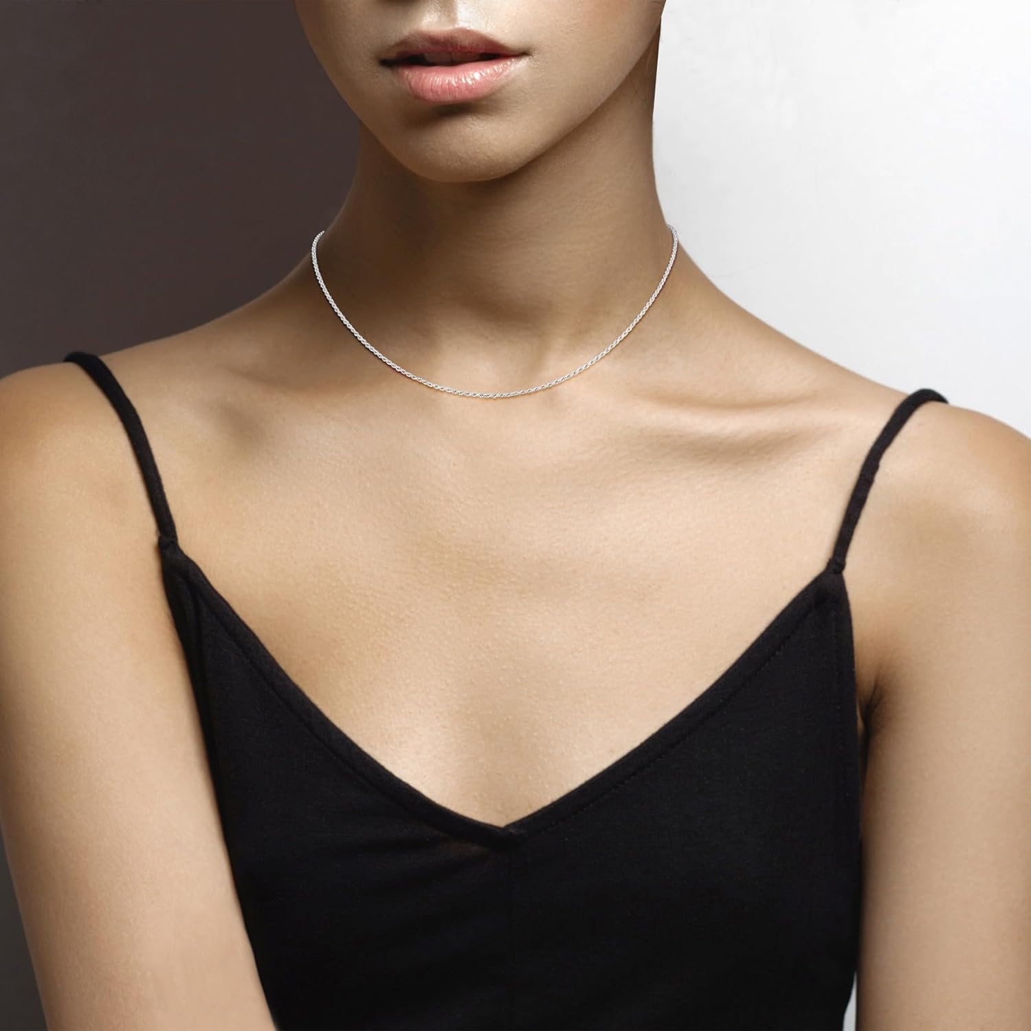 Miabella Italian 925 Sterling Silver, 18K Gold Plated 1.5mm Diamond-Cut Rope Chain Necklace for Women Men | Made in Italy - Image 3