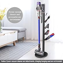 Storage Stand Holder Compatible with Dyson V11 V10 V8 V7 V6 Cordless Vacuum Cleaners and Accessary, Floor Docking Station Metal Organizer Bracket, Black