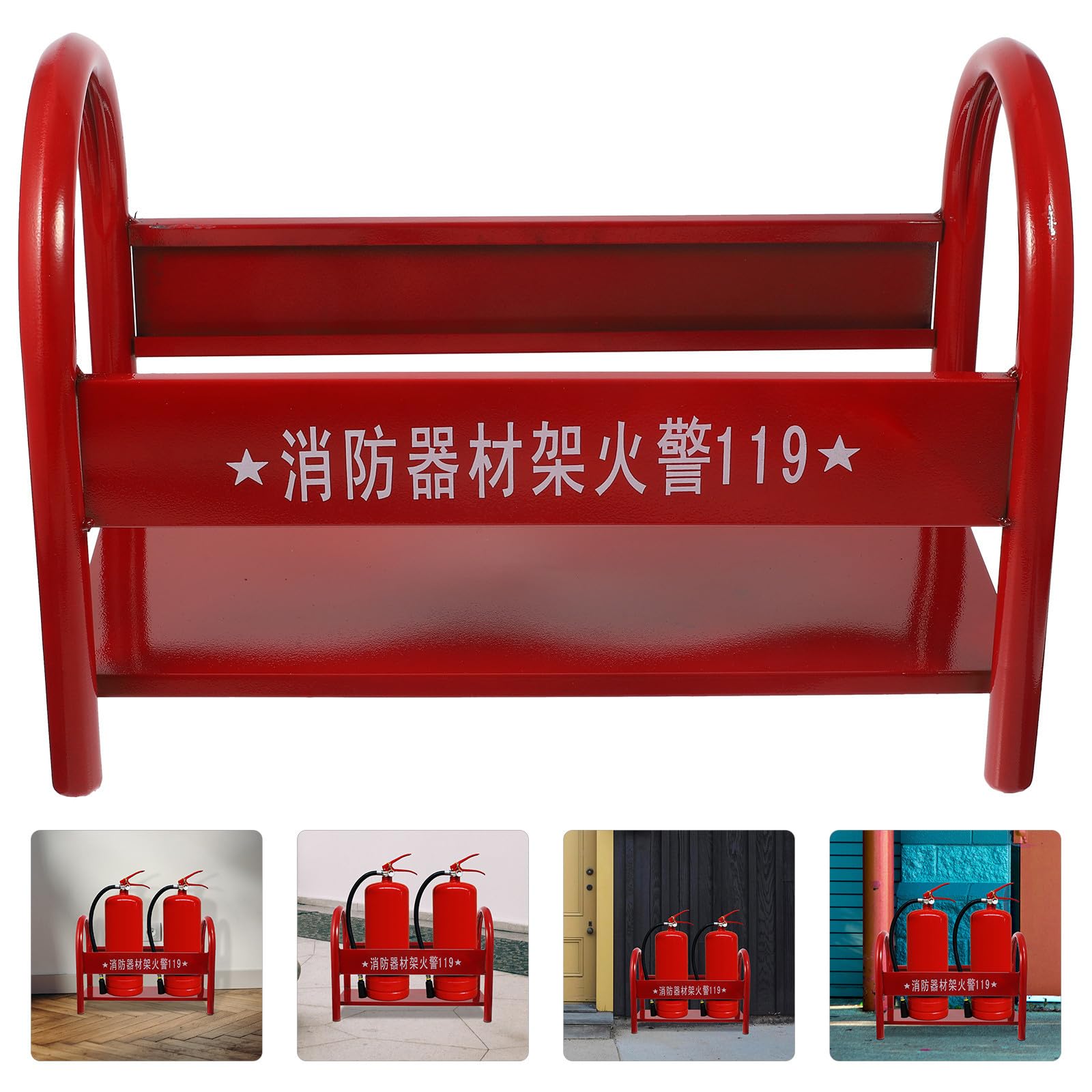 2-4kg Soporte Metálico Hierro Rojo para Extintor de Incendios