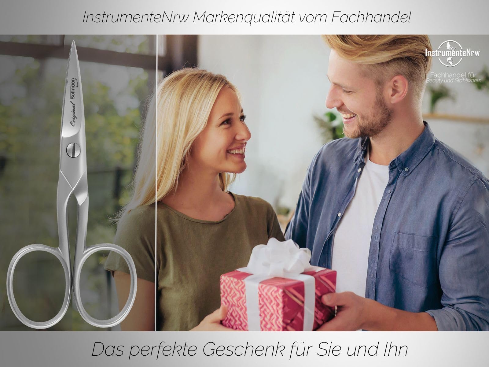 Linkshänder Nagelschere aus Solingen mit einseitiger Mikroverzahnung Made in Germany aus Rostfreiem Edelstahl Maniküre Pediküre Fußnagelschere zum Schneiden von Finger- und Fußnägeln 9 cm
