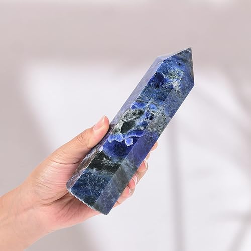 Miniatura 2 de AMOYSTONE Varita de jaspe Picasso natural, columna hexagonal de cristal curativo, pequeña varita de cristal irregular, 6 puntos, torre de jaspe