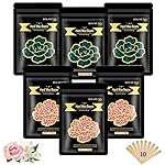 Wax Beads for Hair Removal, Bouvetan 1.3Lb/21oz Hard Waxing Beads for Brazilian Waxing, Waxing Beads for Eyebrow, Face, Bikini, Legs, Arms for Women Men Hair Removal with 10pcs Spatulas, 6 Packs