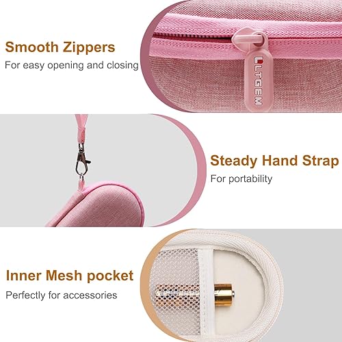 Miniatura 3 de Funda LTGEM Compatible con Ratón Logitech POP y Pebble Mouse 2 M350s/M350/M355/M340/i345, Rosa+Gris (Solo Funda)