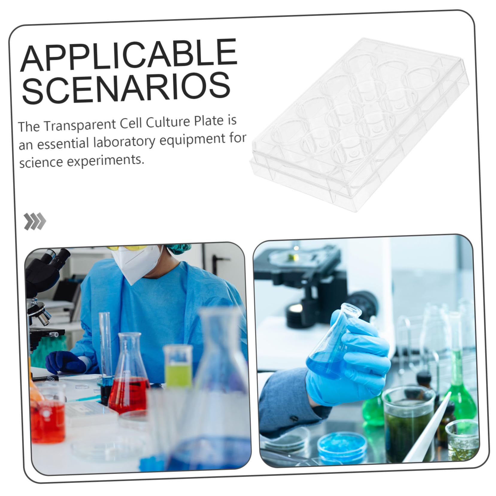 BELLIFFY Cell Culture Tray Lid Laboratory Equipment Bulk Culture Plates for Tissue Research