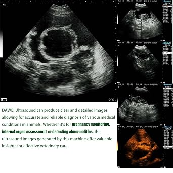 Upgraded 3.5MHz Rectal & Convex Dual-Use Probe Veterinary Ultrasound Machine for Cattle and Horse, Portable Handheld Vet Scanner for Pregnancy and Reproduction Check on Farm