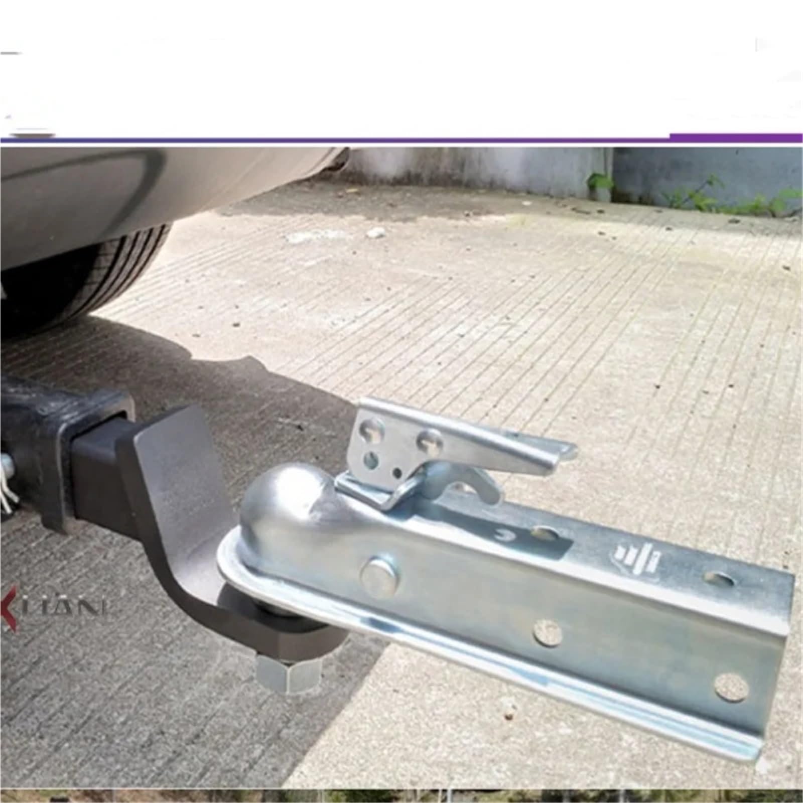 Bola de Enganche para Remolque Acoplador de Remolque 2X2 Pulgadas, 3500 Libras, Acoplamiento Bola Enganche, lengüeta Recta, Piezas RV, Accesorios for Caravana y Camper(Size 3)