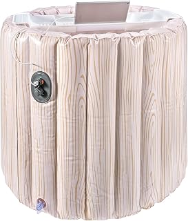 Automatische aufblasbare Faltbare Badewanne mit Handy-Aufladung, Tragbare Badewanne aus Spa für Eisbad, 90 x 70 cm