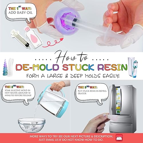 Miniatura 7 de Funshowcase Sphere - Moldes de silicona epoxi, suministros de fundición de joyería, paquete de 9 bandejas con 55 kits de arcilla de aire, cuentas,