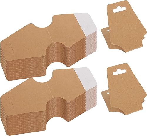 Miniatura 3 de LISHINE 400 tarjetas de collar con adhesivo, tarjetas de exhibición de llavero para embalaje, tarjeta de exhibición de pulseras para vender,