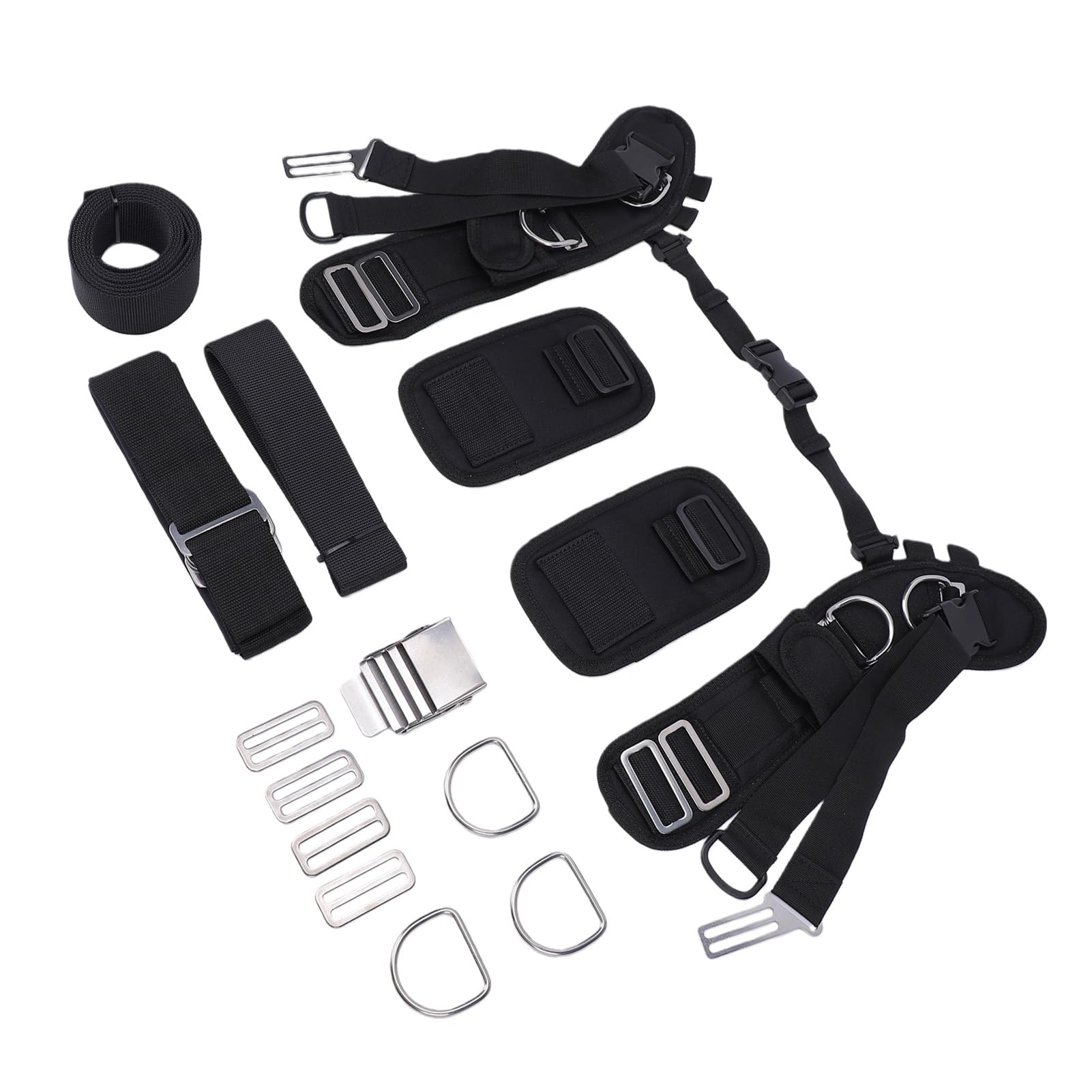 Equipo de Buceo con Placa Trasera y Arnés, Correas Ajustables para Buceo