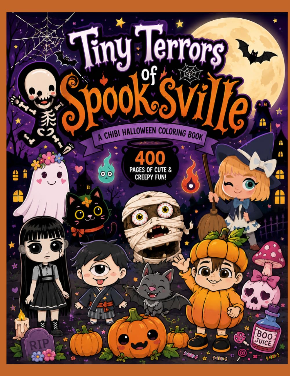 Tiny Terrors of Spooksville: A Chibi Halloween Coloring Book