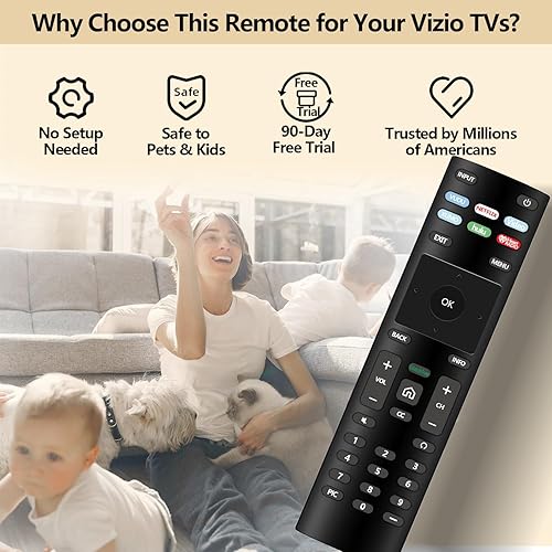 Miniatura 6 de Universal para control remoto Vizio TV, control remoto de repuesto para todos los televisores inteligentes Vizio.