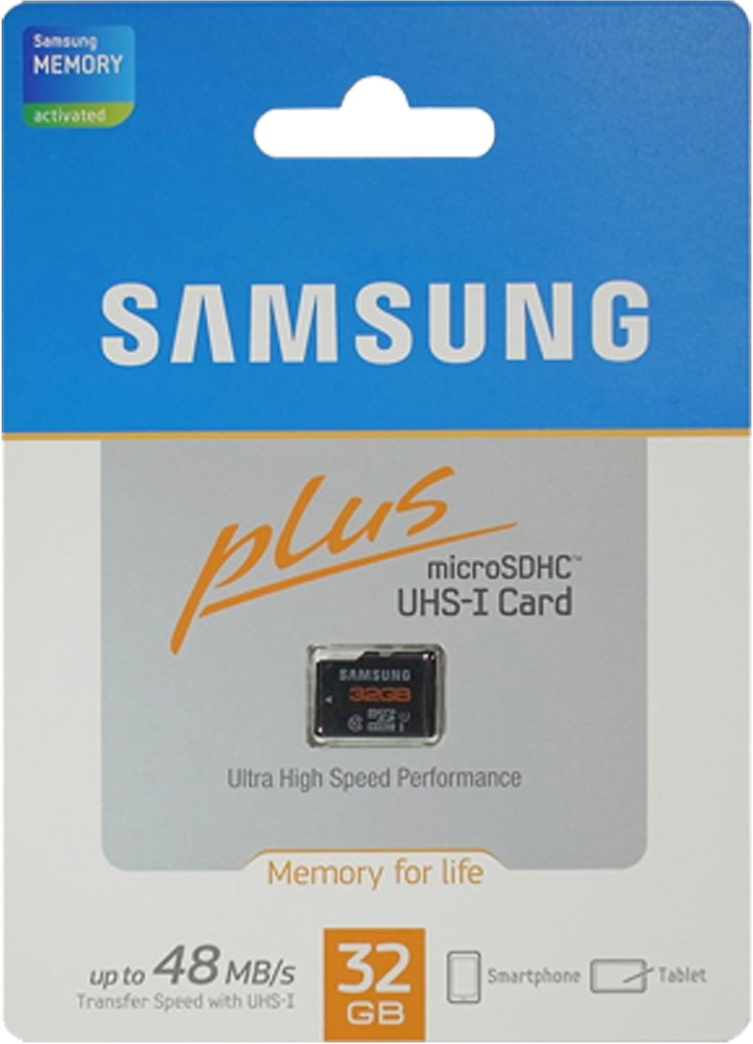 Samsung Plus 32 GB MicroSDHC Class 10 UHS-1 48MB/s Memory Card (MB-MPBGB)