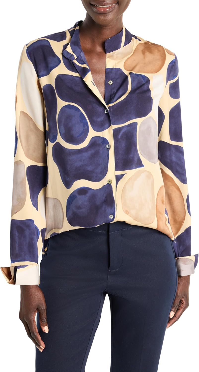 NIC+ZOE Womens Playful Pebble Woven Shirt