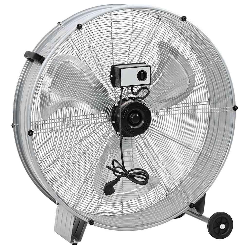 Gecheer Trommelventilator Neigbar mit 2 Rädern, Aluminium, 79x37x82 cm | 3 Geschwindigkeitsstufen, 3 Metallflügel, Leichte Reinigung für Innen- und Außenbereich Werkstatt Garage Halle