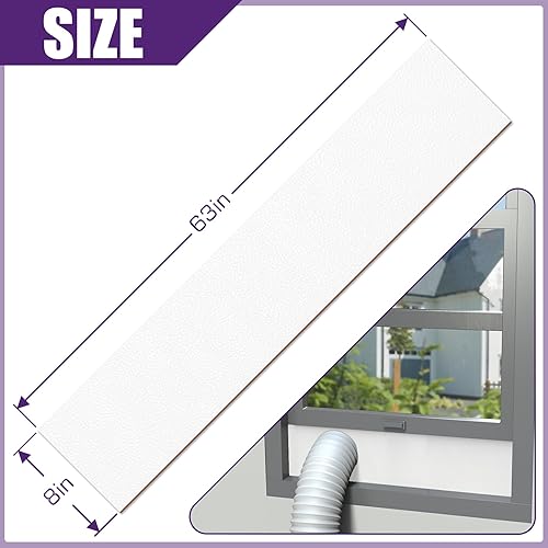 Miniatura 2 de Mxclimate Placa de sellado de ventana Panel de espuma para aire acondicionado portátil, buen sellado de paneles laterales de CA Kit de ventana para
