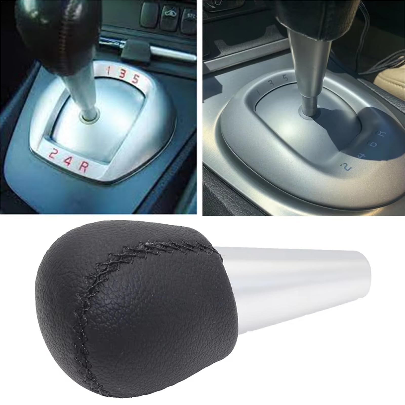 Ręczna gałka zmiany biegów do Volvo S60 V70 S60R V70R, skóra PU.