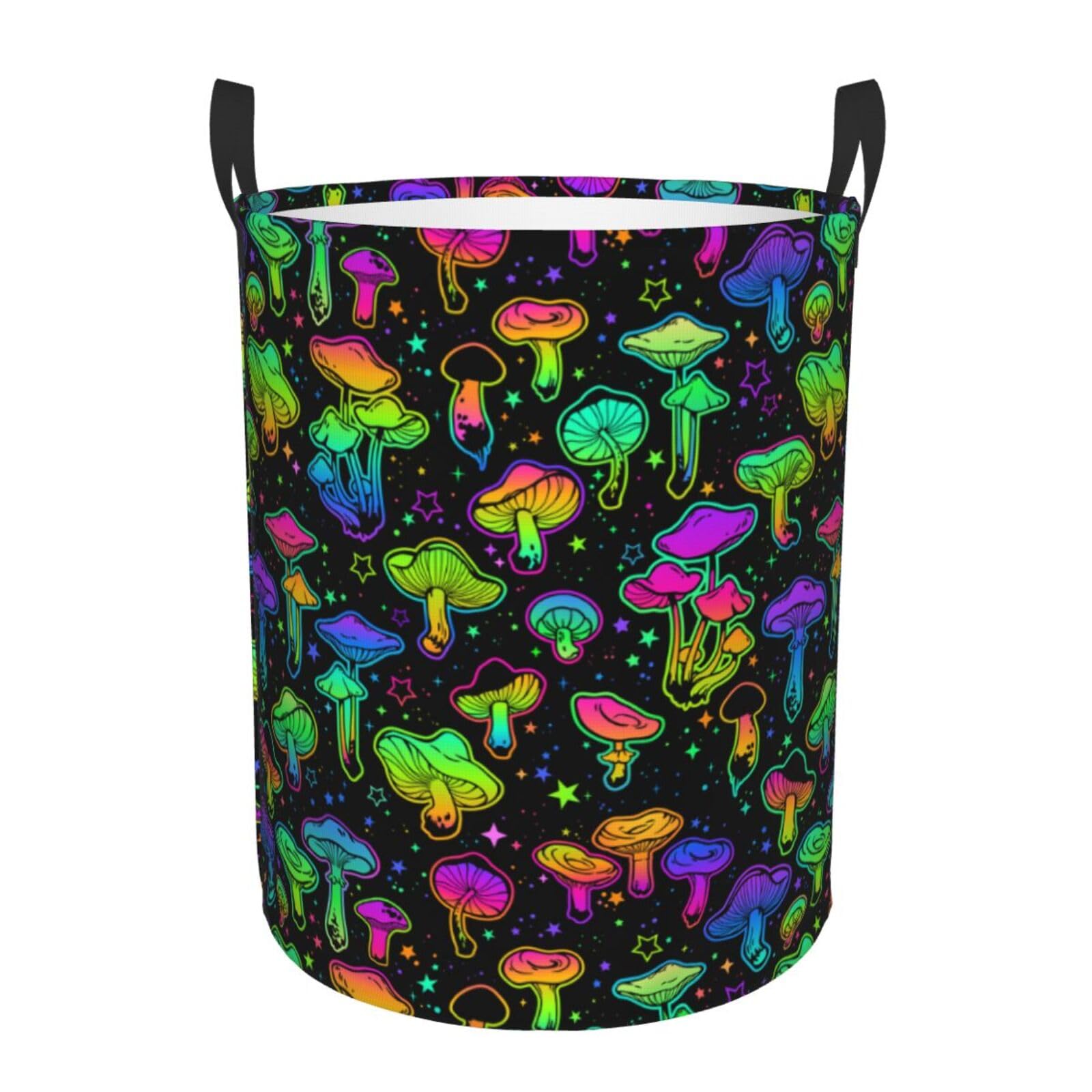 Laundry Basket Cute Mushroom Laundry Hamper Waterproof Idea Hampers Large Collapsible Baskets with Handle Suitable for Bedroom Bathroom Utility Room Kitchen
