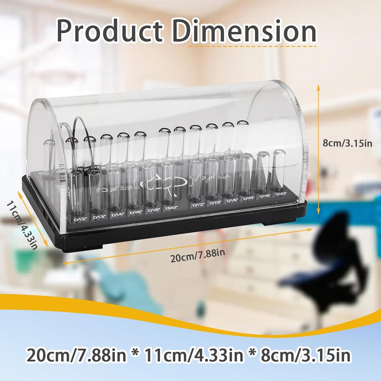 Organizador De Alambres para Ligaduras De Ortodoncia Dental Porta Ligaduras De Metal Redondo Preformado Estuche Acrílico con Tapa para Clínica Dental Organizar Y Almacenar