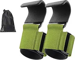 Munhequeira Fitness com Gancho de Aço - 2 Alças para Levantamento de Peso, Academia e Crossfit - Resistente