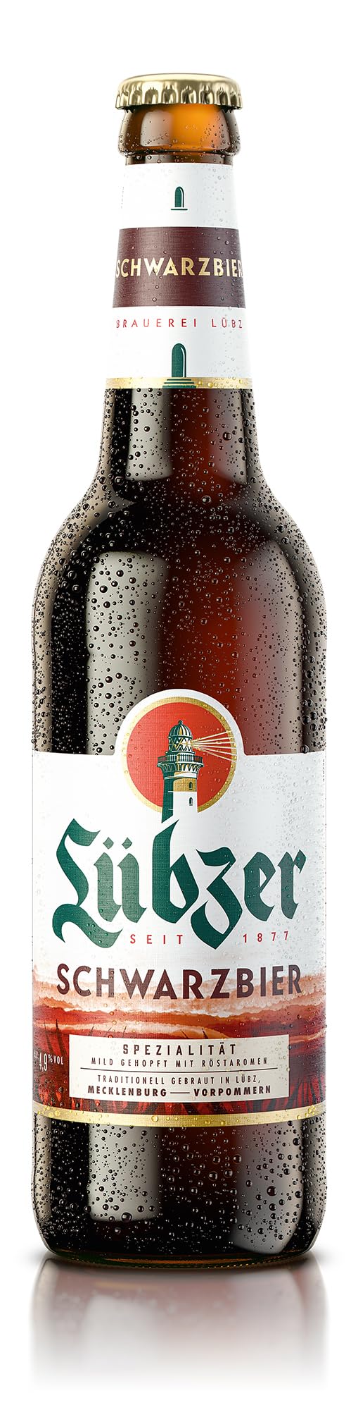 Lübzer Schwarzbier, Kasten Mehrweg (20 x 0,5 L), Kasten Schwarzbier