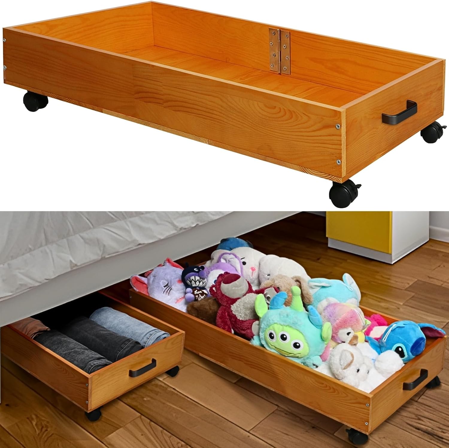 Noiseless Metal Bed Frame & Under-Bed Storage for Tidy Bedroom