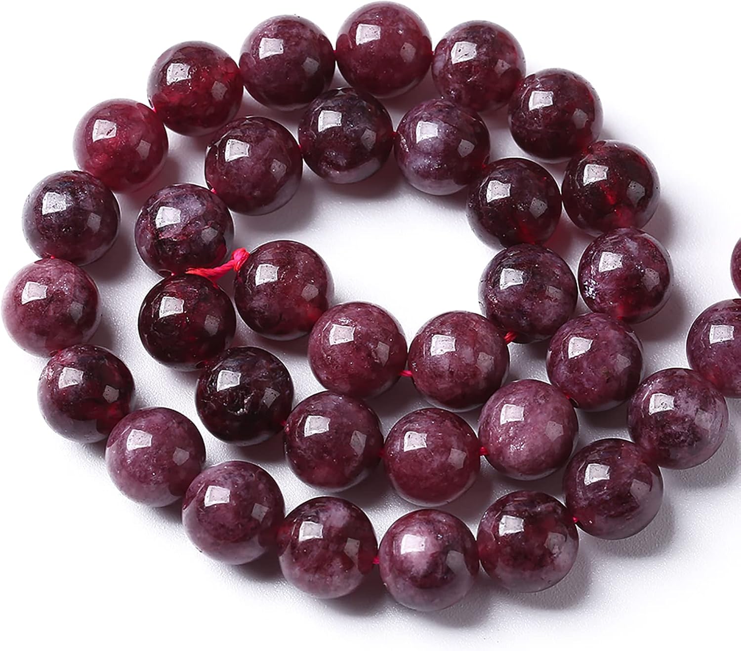 45 Cuentas Redondas Sueltas De Amatista Natural De 8 Mm Para Hacer